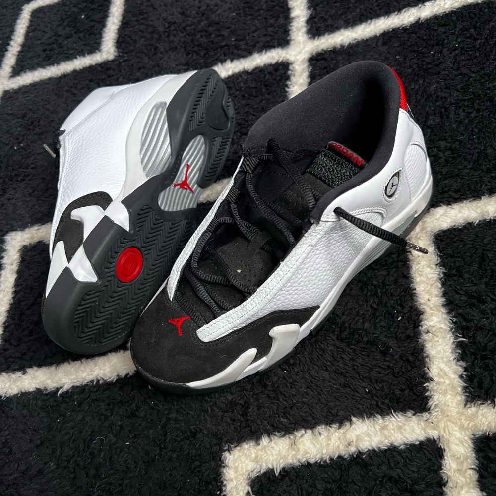 Air Jordan 14 retro white black red grade school size 7y